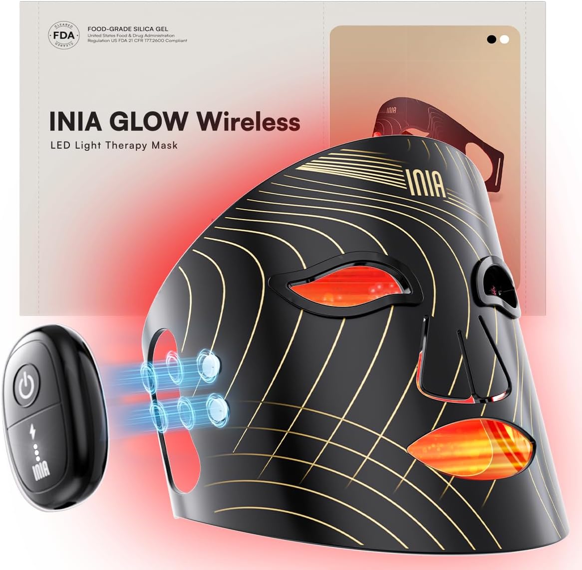 VivaLumin INIA Red Light Therapy LED Face Mask